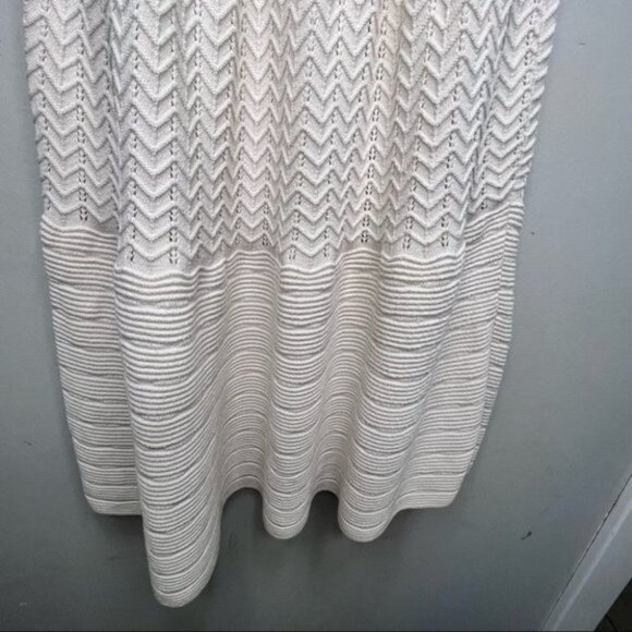 Sandro Cream Knit Scoop Neck Dress Size 2 Neutral Minimalist - Picture 7 of 11